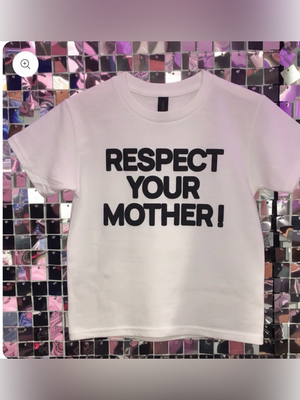 Respect Your Mother! White Graphic Tee